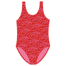 GIRLS SWIMSUIT - RED/PINK